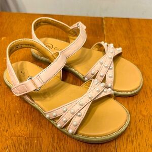 Cat & Jack Toddler Pink and Pearl Sandals